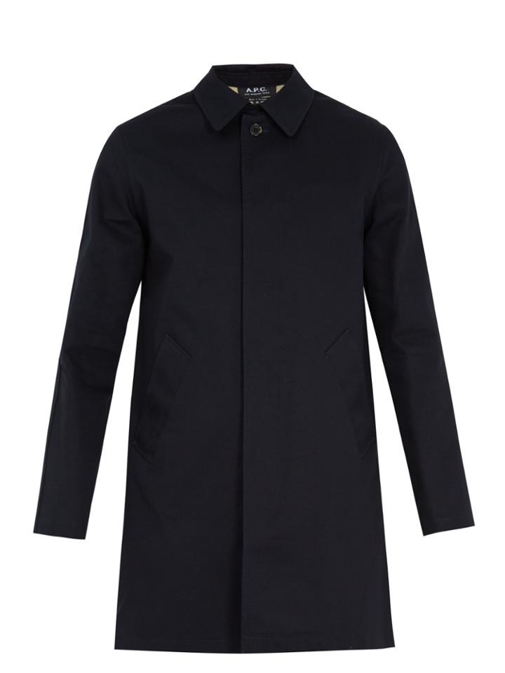 A.p.c. Boston Double-faced Cotton-gabardine Coat