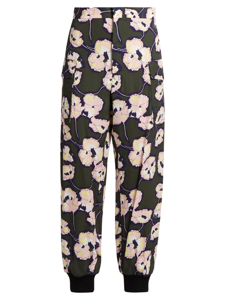 Marni Whisper-print Cropped Trousers