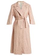 Matchesfashion.com Giuliva Heritage Collection - Linda Tie Waist Tweed Coat - Womens - Pink Multi