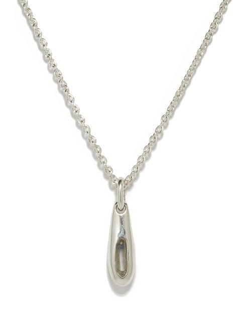 Parts Of Four - Chrysalis Quartz & Sterling-silver Necklace - Mens - Silver