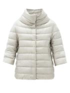 Matchesfashion.com Herno - Aminta Funnel-neck Quilted Down Jacket - Womens - Silver