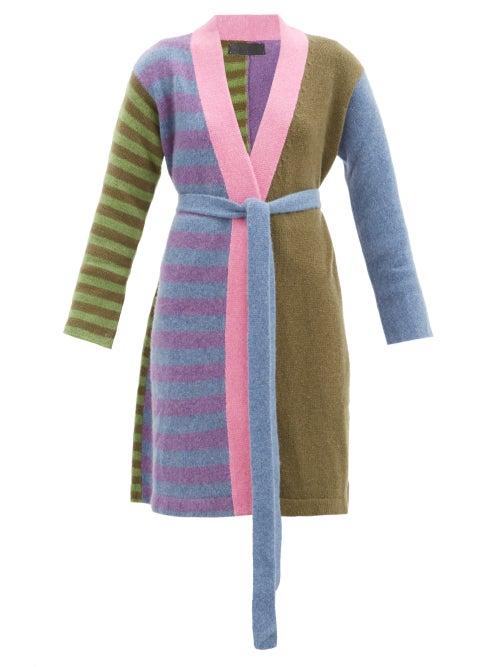 Matchesfashion.com The Elder Statesman - Easy Experiments Striped Cashmere Cardigan - Womens - Multi