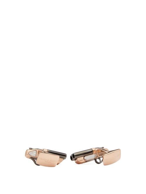 Matchesfashion.com Deakin & Francis - Shotgun Rose Gold Plated Cufflinks - Mens - Rose Gold