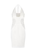 Versace Halterneck Bead-embellished Silk Dress