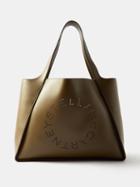 Stella Mccartney - Perforated-logo Faux-leather Tote Bag - Womens - Khaki