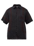Bode - Cotton-crochet Shirt - Mens - Black