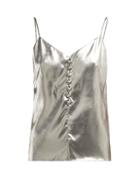 Matchesfashion.com Hillier Bartley - Metallic Silk Cami Top - Womens - Silver