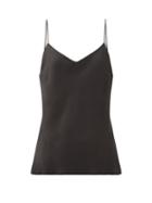 Asceno - Milos Sandwashed-silk Pyjama Top - Womens - Black