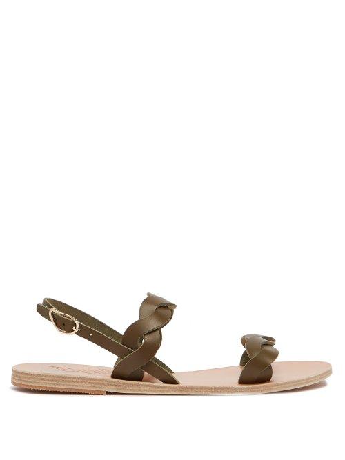 Matchesfashion.com Ancient Greek Sandals - Plexi Leather Sandals - Womens - Khaki