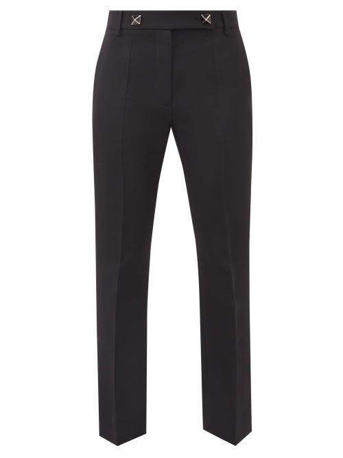 Valentino - Crepe Couture Wool-blend Trousers - Womens - Black