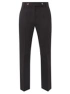 Valentino - Crepe Couture Wool-blend Trousers - Womens - Black