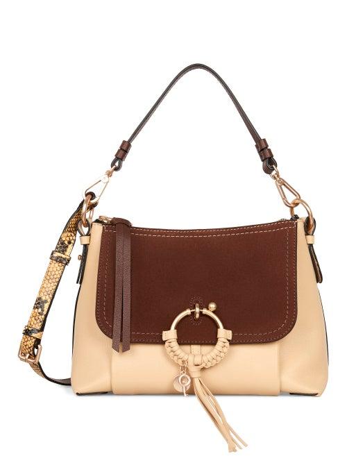 Matchesfashion.com See By Chlo - Joan Suede-trim Leather Shoulder Bag - Womens - Beige Multi