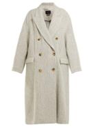 Matchesfashion.com Isabel Marant - Habra Alpaca Bend Blanket Coat - Womens - Ivory