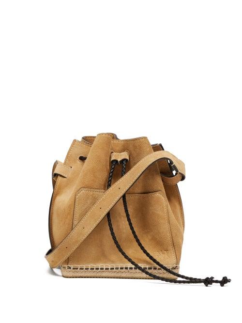 Matchesfashion.com Altuzarra - Espadrille Suede Bucket Bag - Womens - Beige Multi
