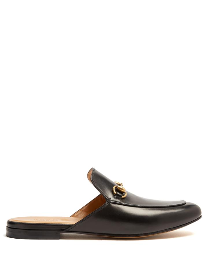 Gucci Kings Leather Backless Loafer