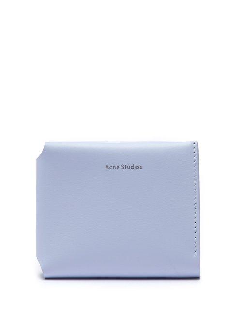 Matchesfashion.com Acne Studios - Three Way Leather Wallet - Mens - Light Blue