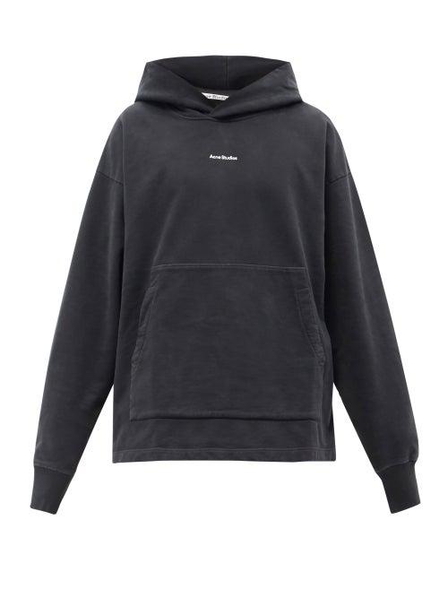 Acne Studios - Franklin Logo-print Cotton Hooded Sweatshirt - Mens - Black