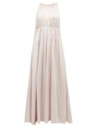 Matchesfashion.com Roksanda - Aurelie Silk Charmeuse Gown - Womens - Light Pink