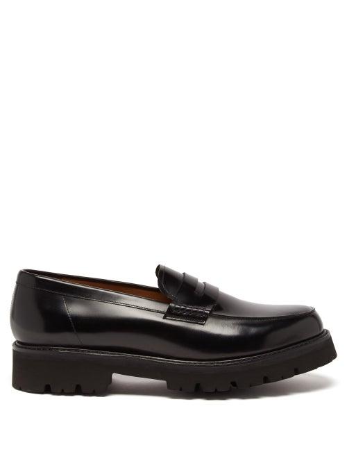 Grenson - Jefferson Leather Penny Loafers - Mens - Black