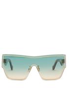 Matchesfashion.com Loewe - Gradient Shield-lens Acetate Sunglasses - Womens - Light Blue