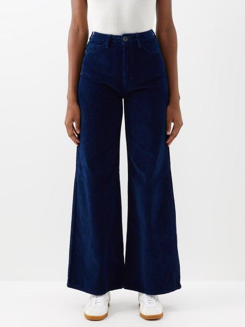 Officine Gnrale - Romy Corduroy Wide-leg Trousers - Womens - Indigo