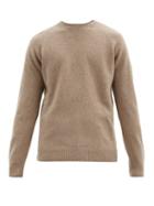 Matchesfashion.com Sunspel - Crew-neck Lambswool Sweater - Mens - Beige