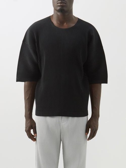 Homme Pliss Issey Miyake - Technical-pleated Top - Mens - Black