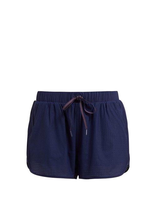 Matchesfashion.com The Upside - Track Perforated Running Shorts - Womens - Navy