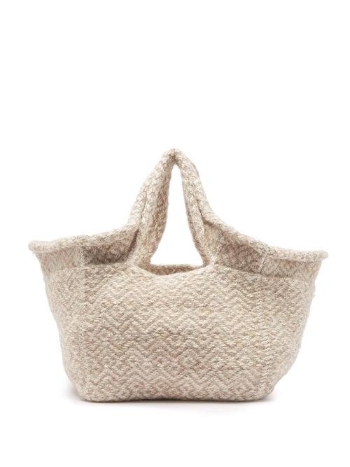 Lauren Manoogian - Chevron-jacquard Tote - Womens - Light Grey
