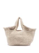 Lauren Manoogian - Chevron-jacquard Tote - Womens - Light Grey