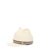 Matchesfashion.com Maison Michel - Jamie Cat Ears Woven Cap - Womens - Beige