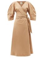 Mara Hoffman - Agnelia Wrap-front Organic-cotton Dress - Womens - Tan