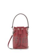 Matchesfashion.com Fendi - Mon Tresor Mini Leather Bucket Bag - Womens - Burgundy