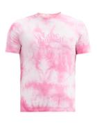Matchesfashion.com Paco Rabanne - Lose Yourself-print Tie-dye Cotton-jersey T-shirt - Mens - Pink
