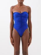 Norma Kamali - Slinky Marissa Ruched Swimsuit - Womens - Cobalt Blue