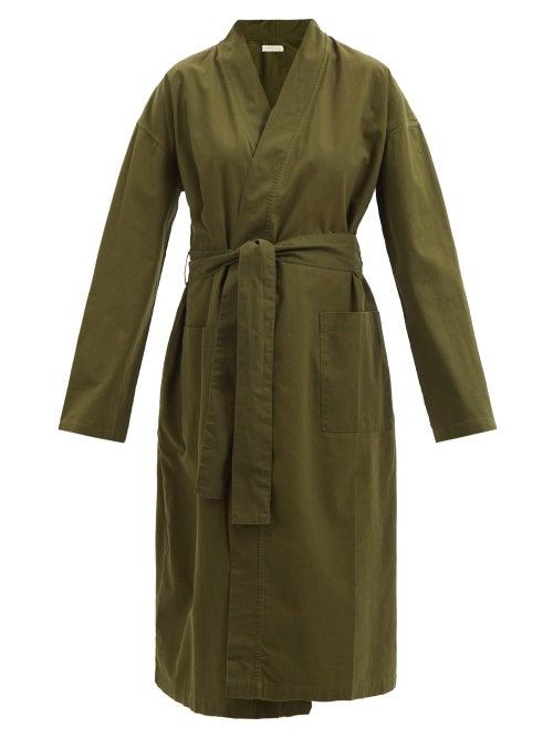 General Sleep - Everyone Organic-cotton Robe - Womens - Khaki