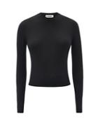Matchesfashion.com Jil Sander - Cropped Wool Sweater - Womens - Black