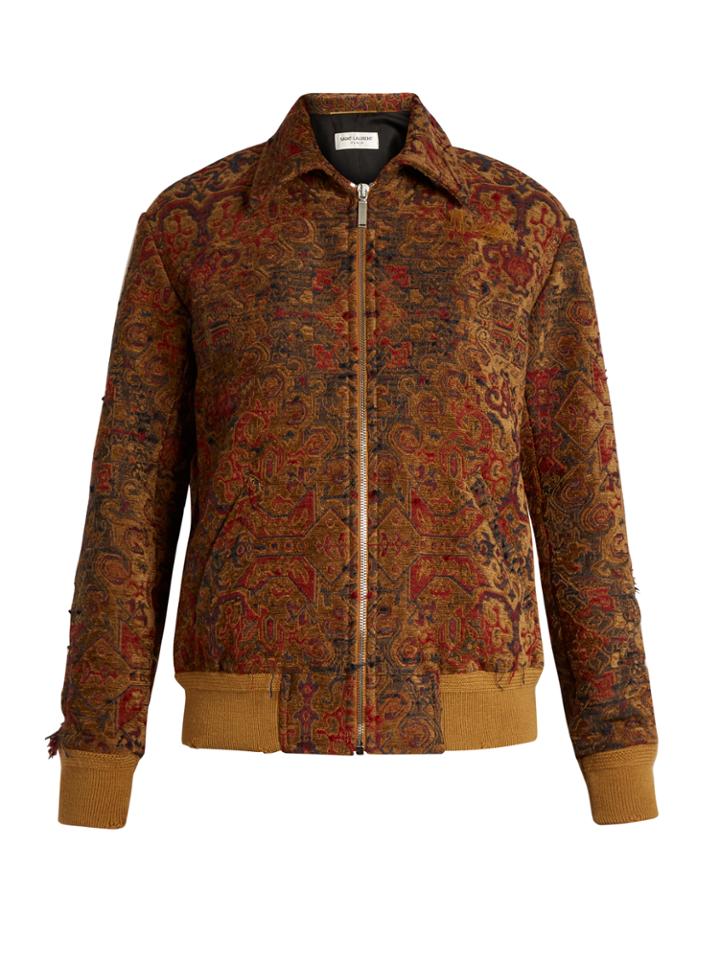 Saint Laurent Tapestry-jacquard Bomber Jacket