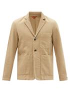 Mens Rtw Barena Venezia - Refada Single-breasted Cotton-twill Blazer - Mens - Beige
