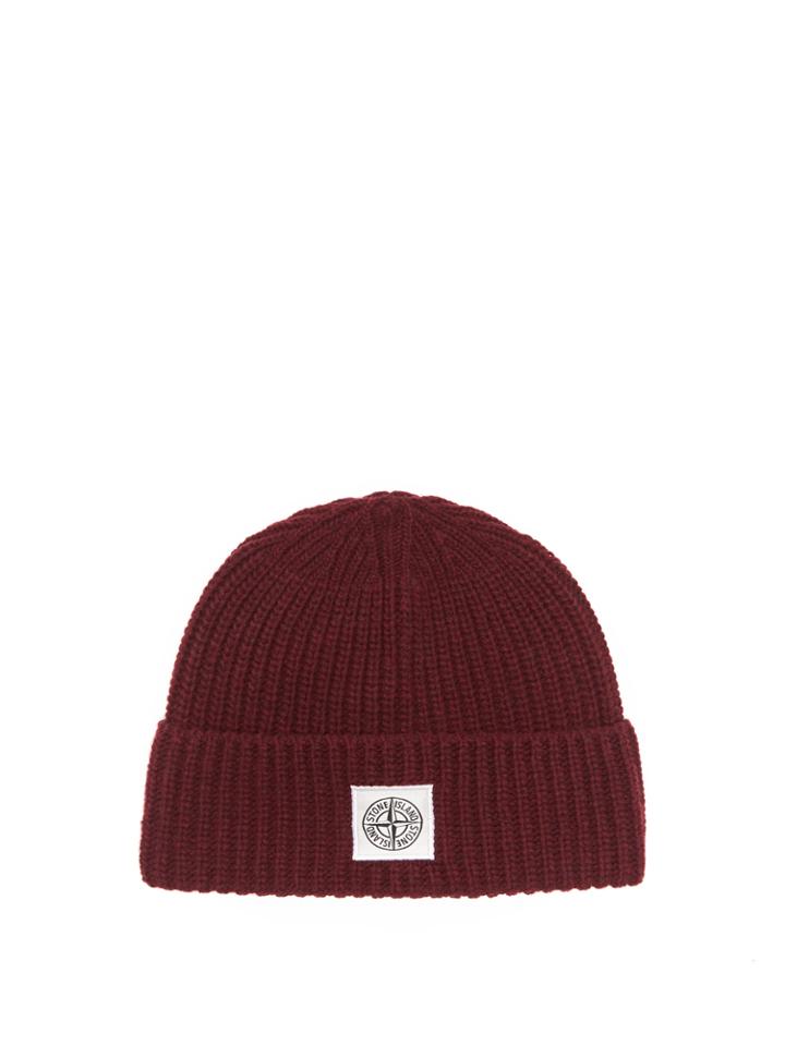 Stone Island Logo-jacquard Wool-blend Beanie Hat