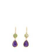 Matchesfashion.com Pippa Small Turquoise Mountain - Zahir Gemstone 18kt Gold Plated Earrings - Womens - Multi