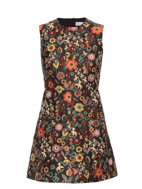 Redvalentino Fancy Flower-jacquard Sleeveless Dress
