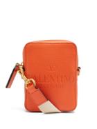 Matchesfashion.com Valentino Garavani - Logo-debossed Leather Cross-body Bag - Mens - Orange