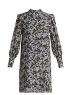 Erdem Mirela Blouson-sleeved Silk Crepe De Chin Dress