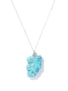Mens Jewellery Raf Simons - Logo-charm & Turquoise Necklace - Mens - Blue