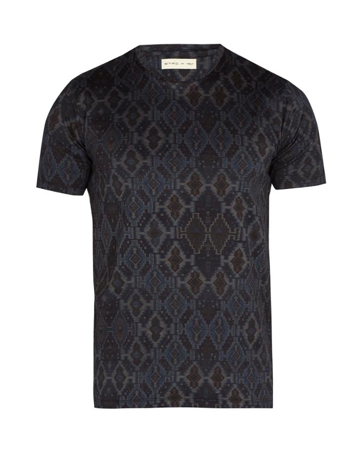 Etro Geometric-print Cotton T-shirt