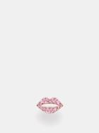 Roxanne First - Scarlett Kiss Sapphire & 14kt Rose-gold Earring - Womens - Pink Multi