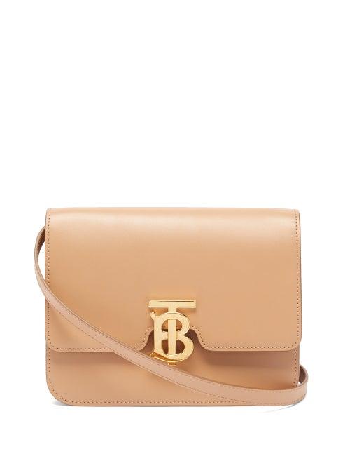 Matchesfashion.com Burberry - Tb Monogram Small Leather Cross-body Bag - Womens - Beige