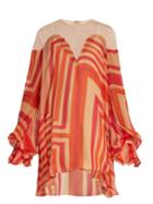 Katie Eary Geo-print Silk-chiffon Dress