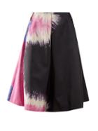 Matchesfashion.com Prada - Tie Dye Print Silk Skirt - Womens - Black Multi